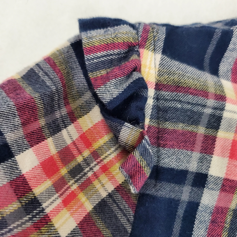 Anthropologie Isabella Sinclair Womens Plaid Flannel Pop Over Blouse SZ XS - Picture 12 of 16